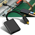 Miniatyrbillede 4 af 4: Dual Port Toslink Digital Optisk Adapter Splitter Fiber Audio Kabel 1 Ind 2 Ud