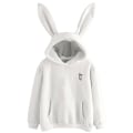Miniatyrbillede 4 af 4: Sød Kanin Hættetrøje Dame Hættetrøje Kaninøre Pige Langærmet Hættetrøje Sweatshirt Hættefrakke Pink M