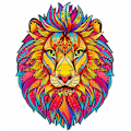 Miniatyrbillede 1 af 5: Unik Form Træpuslespil Jigsaw DIY Hjernetræning Pædagogisk Legetøj Lion King A3
