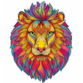 Miniatyrbillede 1 af 5: Unik Form Træpuslespil Jigsaw DIY Hjernetræning Pædagogisk Legetøj Lion King A4