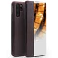 Til Huawei P30 Pro QIALINO Læder Sidevindue Smart Telefon Etui Brown