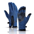 Miniatyrbilde 1 av 5: Vinter Termisk Fleece Touchscreen Hansker Myke Fleecehansker Kaldt Vær For Sykling Fotturer Camping Ski Blue S