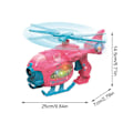 Miniatyrbild 4 av 4: Rolig Magisk Bubbelblåsare Bubbelmaskin Elektrisk Automatisk Bubbelmaskin Tecknad Helikopter (Rosa)