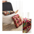 Miniatyrbillede 5 af 5: Boho Stil Udendørs Rund Vendbar Siddepude – Round Red（55cm)