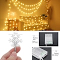 Miniatyrbild 5 av 5: Julbelysning, 6 meter 40 LED Snöflingor Batteridriven