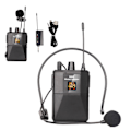 Miniatyrbillede 2 af 5: Trådløs UHF Lavalier Mikrofon Headset Revers Mikrofon Bodypack Sender Modtager FB Ny