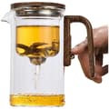600ml Magic Teapot Water Separation Glass Teapot Magic Teapot with Insert Glass Teapot with Strainer