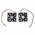 [LCS]12V DC 60mm køleblæser til CPU, 3-bens stik, sort, 2-pak Black