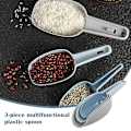 Miniatyrbild 1 av 4: 3 st Skopor Set för Husdjursmat Serveringsskedar Nesting Design Torrfoder Godis Måttsked Mjöl 17