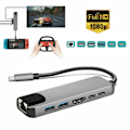 Pikkukuva 1 / 5: Usb 3.0 Type-c - 4k Hdmi Pd Ethernet Rj45 -keskitinadapteri