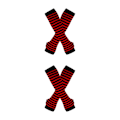 Pikkukuva 2 / 5: 1/2/3/5 Polvisukat Paksuille Reisille Helppo Pukea ja Tehdä Punainen ja Musta 2Set Red and black