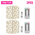 Miniatyrbillede 1 af 4: Lys Kæde Fe Lys Julelys White 10M 100LED 2PCS