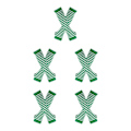 Miniatyrbillede 2 af 5: 1/2/3/5 Knæhøje Strømper til Tykke Lår Lette at Bære og Gør Grønne og Hvide 5Set green and white