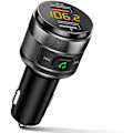 Pikkukuva 1 / 5: Bluetooth 5.0 FM-lähetin radioadapteri musiikkisoitin handsfree-puhelut USB-portit laturi