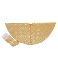 Miniatyrbilde 1 av 2: Juletre Dekor Skjørt Base Gulvmatte Cover Pynt Hjemme Ornament Gold