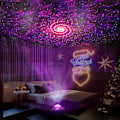 Miniatyrbilde 5 av 5: LED Nattlys Projektor, 3 i 1 Musikk Galakse Projektor, Farger Stjernehimmel Lys, Vannbølge Stemningslys for Romdekorasjon, Julegaver