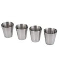Miniatyrbilde 5 av 5: 4 stk. 30ml Tykke Utendørs Vin Glass Rustfritt Stål Krus Praktisk Kald Drikke Kopp Enkelt Hvitvinsglass
