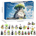 Miniatyrbillede 1 af 2: Totoro Figurer Julekalender 24 Dage Jule Nedtælling Blind Boks Juleoverraskelsesgave