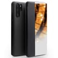 Til Huawei P30 Pro QIALINO Læder Sidevindue Smart Telefon Etui Black