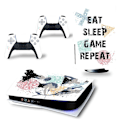 Miniatyrbillede 5 af 5: Til ps5 disk skin sticker til ps5 decal sticker konsol + 2 controller skin sticker til sony playstation 5 disk version skins Leave item code