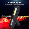Miniatyrbillede 2 af 5: Cob Led Walkman USB Lys Genopladelig Cob Arbejdslampe Multifunktions Lommelygte Med Hængekrog, (sort) black