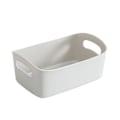 Miniatyrbilde 1 av 5: Fleksibel oppbevaringskurv med håndtak, bærbar skrivebordskurv for diverse småting og snacks, oppbevaringsbokser for hyller Gray Small Size  20.5*14*6cm