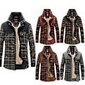 Miniatyrbilde 3 av 4: Herre Wanderer Jakke, Overland Flanelljakke, Langermet Varm Fleece Skjorte Topper Varm Business Dark Army Green Shallow Army Green