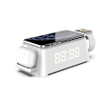 Miniatyrbillede 2 af 4: Multifunktionel Hurtig Trådløs Oplader LED Digitalt Ur Bærbar Øretelefon Smart Watch Opladning