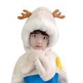 Pikkukuva 1 / 2: Lasten eläinaiheinen tekoturkislakki ja -huivi 2-in-1 setti beige deer
