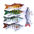 Miniatyrbild 4 av 5: 1st Ledad Crankbait 6 Sektioner Swimbait Fiske Drag 11cm Konstgjord Asp Gädda Fiskeredskap 5