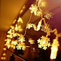 Miniatyrbild 4 av 5: Julbelysning, 6 meter 40 LED Snöflingor Batteridriven