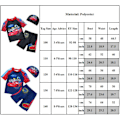 Miniatyrbild 4 av 4: Badkläder för pojkar med badmössa - Tryckta sommarbadshorts för barn - 3-delat set badkläder för pojkar - Surfing Svart 130cm Black