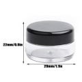 Miniatyrbild 4 av 4: 100 st Tomma Genomskinliga Behållare Burk med Lock 5ml Burk Hållbar Lätt Bärbar Långvarig För 5g Transparent