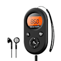 Miniatyrbilde 1 av 5: Personlig lommeradio AM/FM Oppladbar Walkman-radio med lang batteritid, stereohodetelefoner, S