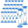 24 st 2 Minuters Sandtimer 2 Timer Barn Timer Timglas Akryl Täckt Timglas Sandklocka Blue