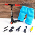Miniatyrbild 1 av 5: Finger Scooter i Legering med Mini Scooterverktyg och Fingerboard Tillbehör Leksak Black