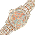 Miniatyrbillede 4 af 5: DEFFRUN Luksus Diamantkrystaller Glat Overflade Dame Quartz Ur