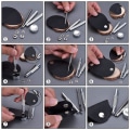 Miniatyrbilde 5 av 5: 120 Sett Trykknapper Sett 6 Farger Metall Trykknapper Knapp Press Studs