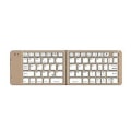 Miniatyrbild 1 av 4: Qwert Trådlöst Bluetooth3.0 Tangentbord Vikbart Slim Tangentbord för Ipad Apple IOS Android (gyllene)