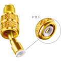Miniatyrbillede 3 af 5: R410a Opladnings Vakuum Port Adapter Messing Konverter Med Fingerbøl 5/16 Tommer Sae Hun Hurtigkobling Til 1/4 Tommer Sae Han Flare Til Mini Split System Ai 1