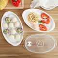 Miniatyrbild 3 av 4: Ångkokare Värmare Skål För Mikrovågsugn Rund Plastskål Varm Ångad Bulle Dumpling Ångkokare Med Lock