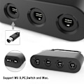 Miniatyrbilde 2 av 5: 3-i-1 GC-kontrolleradapter for N-switch/Wii U/PC 4 Gamecube-kontrollerporter-konverter