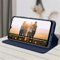 Miniatyrbild 4 av 4: Fodral för Samsung Galaxy A12 Folio Plånboksfunktion Ställ blå