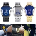 Miniatyrbillede 3 af 4: Diamantstil Quartz Ur Vandtæt Mode Stålbånd Quartz Ur Til Mænd Kvinder 3 strap  Mesh Belt