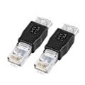 Miniatyrbillede 1 af 4: 2 stk. Pc Usb Til Rj45 Hun A Til Ethernet Internet Rj45 Konnektor Adapter