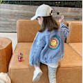 Miniatyrbillede 2 af 4: Pigers Efterårstøj Nyt Baby Udenlandsk Stil Denimjakke size110