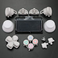 Miniatyrbild 1 av 5: Yuxi komplett set joysticks dpad r1 l1 r2 l2 riktningsknapp abxy knappar jds 040 jds-040 Kompatibel med Sony PS4 Pro Slim-handkontroll Off-white