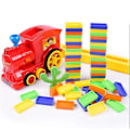 Miniatyrbillede 1 af 2: Puzzle Domino Bil Børn Tog Legetøjssæt Domino Byggeklodssæt red