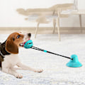 Miniatyrbillede 4 af 5: Foderbold til kæledyr med lyd, hundetandrenselegetøj, silikone, hvidt puslespilslegetøj uden sugekop Blue A