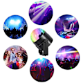Miniatyrbilde 4 av 4: Diskokule, 6-fargers scenelys, partylys 5w Led 7 Rgb stemmeaktivert mini kuleprojektor fjernkontroll belysning for gave scene party Dj Bar Ka